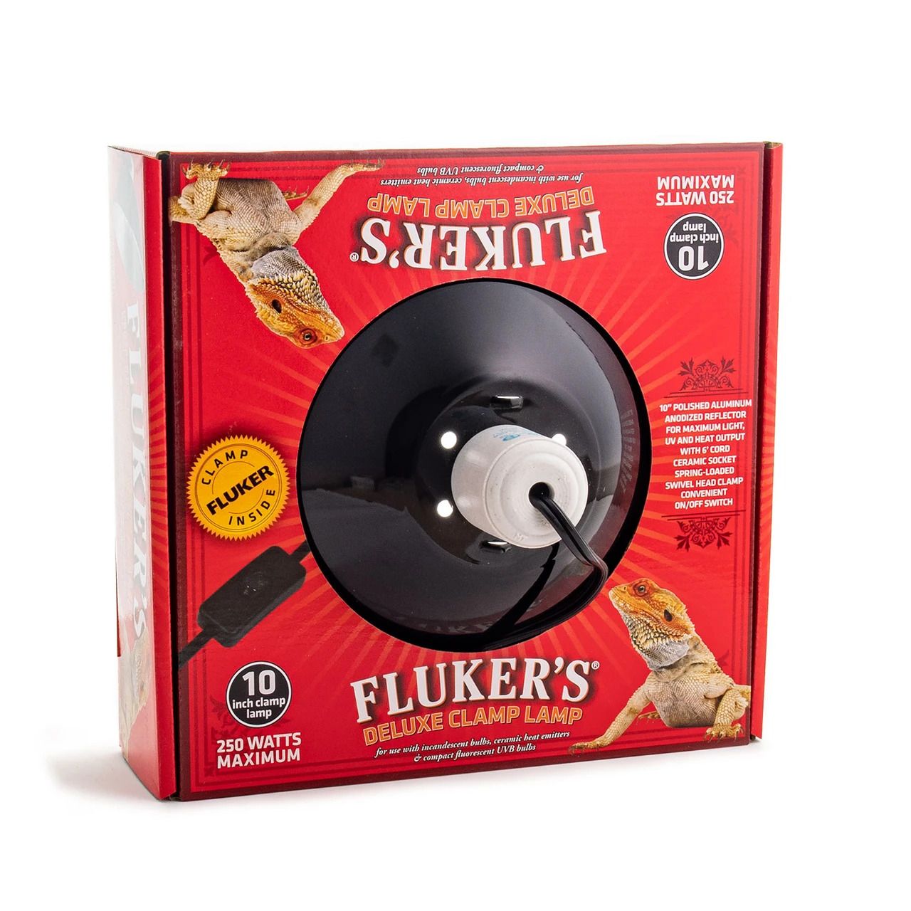 Fluker's Repta-Clamp Lamp with Switch, Size: 10"