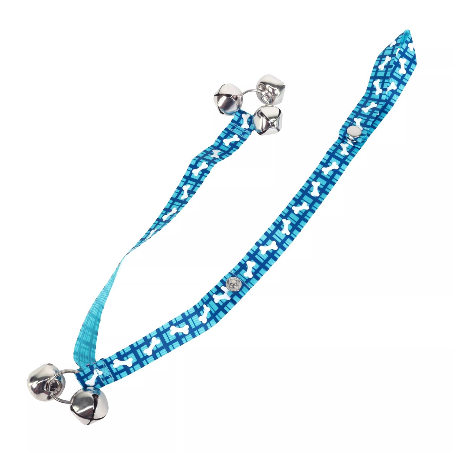 Coastal Pet Products Advance Dog Potty Training Bells, Color: Blue Plaid Bones