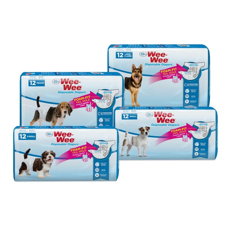 Four Paws Wee-Wee Disposable Dog Diapers
