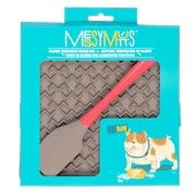 Messy Mutts Silicone Therapeutic Dog Lick Mat with Silicone Spatula