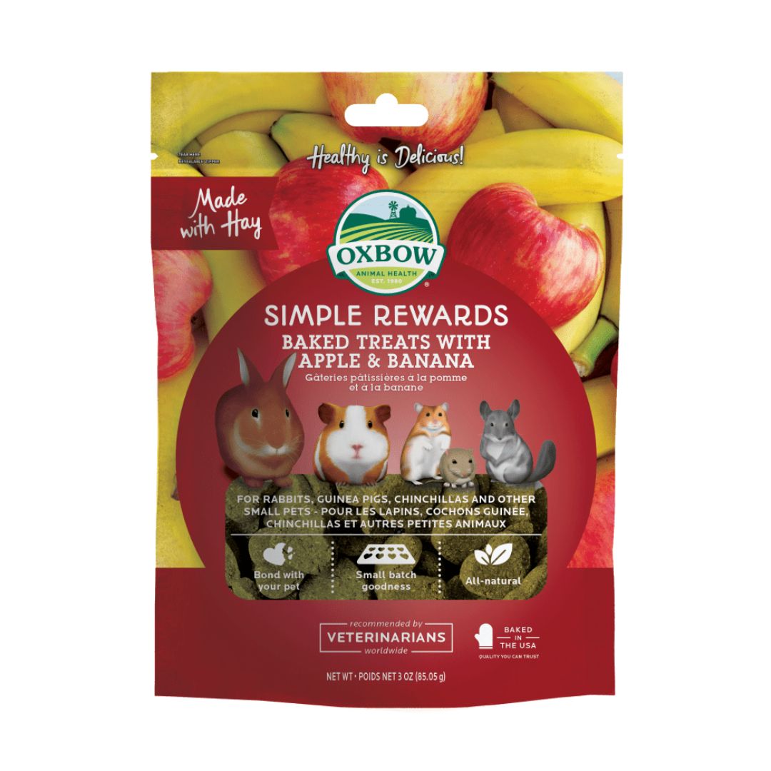 Oxbow Simple Rewards Baked Treats, Flavor: Apple &amp; Banana