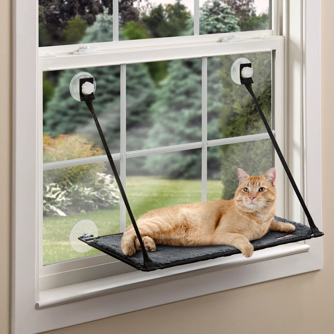 K&amp;H Pet Products EZ Mount Window Kitty Sill Single Level 12" x 23", Size: 12" x 23"