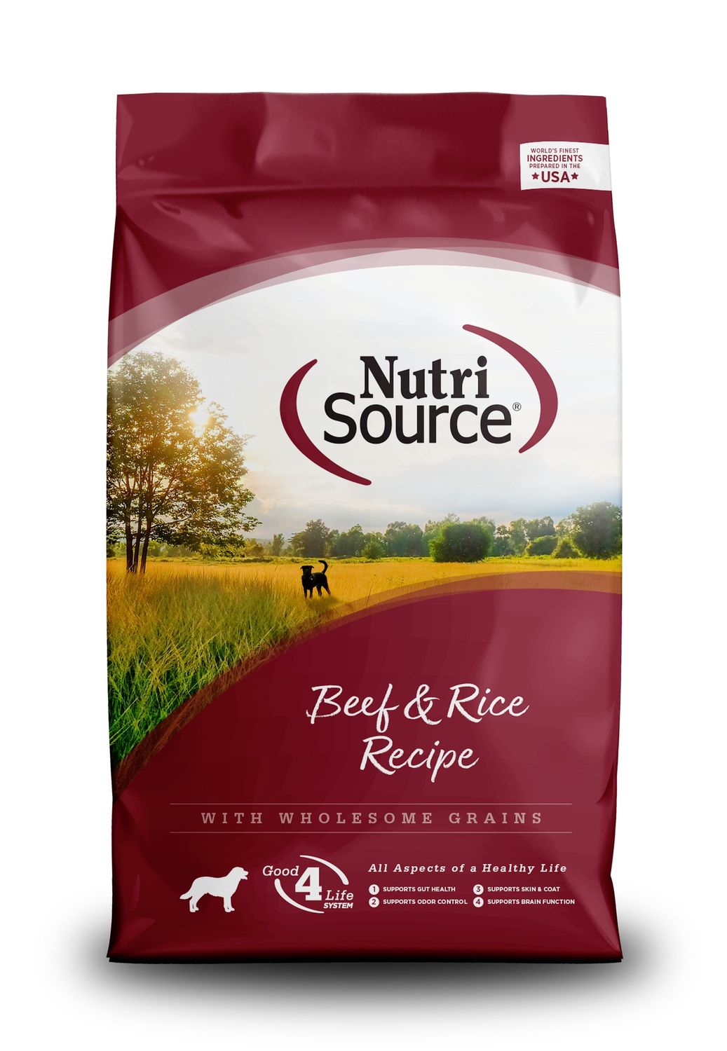 NutriSource Beef &amp; Rice Dry Dog Food, Size: 4LB