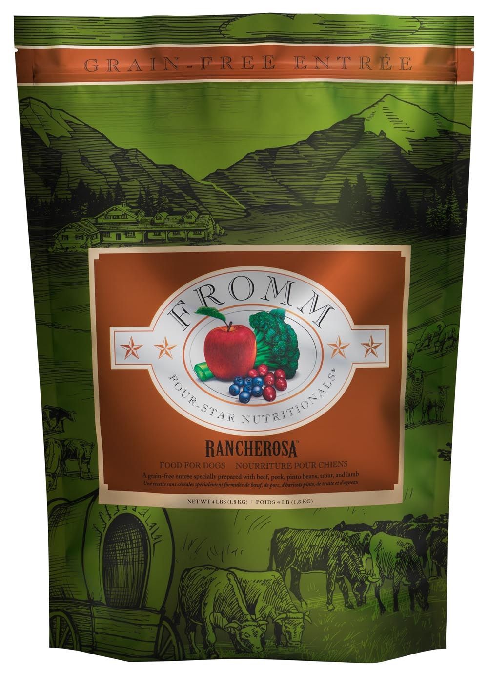 Fromm Four-Star Rancherosa Grain Free Dry Dog Food, Size: 4LB