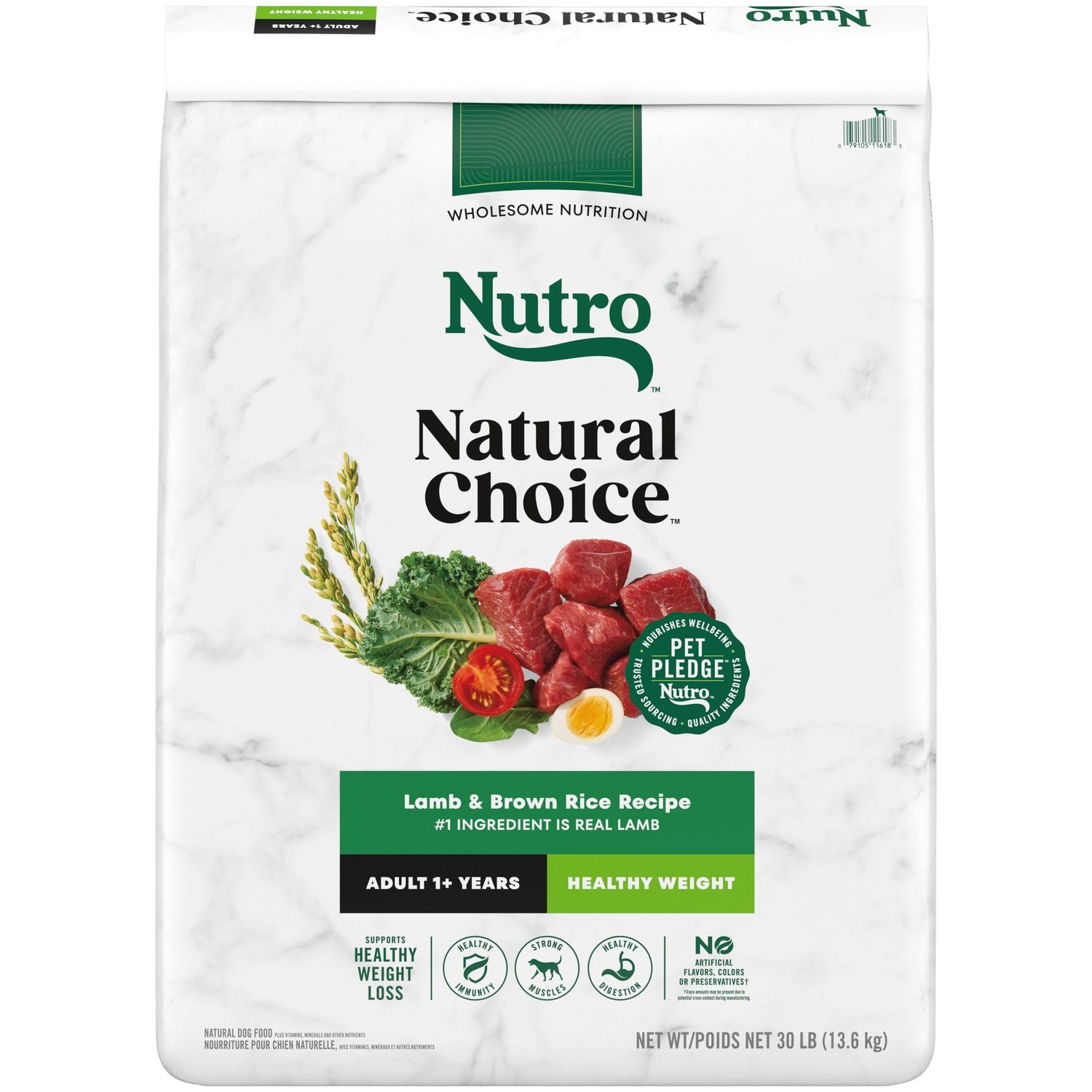 Nutro Natural Choice Lamb &amp; Brown Rice Healthy Weight Dry Dog Food, Size: 30lb