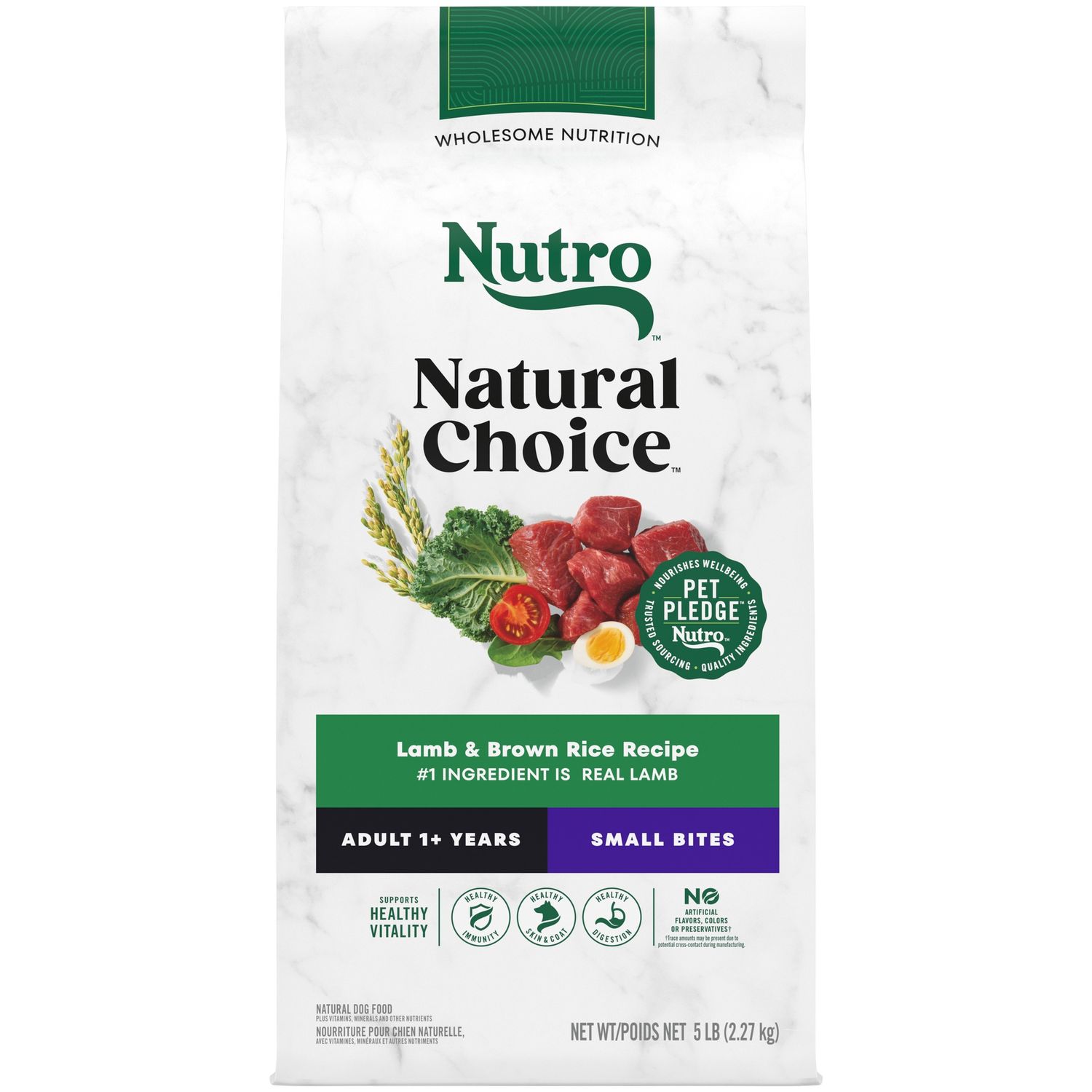 Nutro Natural Choice Lamb &amp; Brown Rice Small Bites Dry Dog Food, Size: 5lb