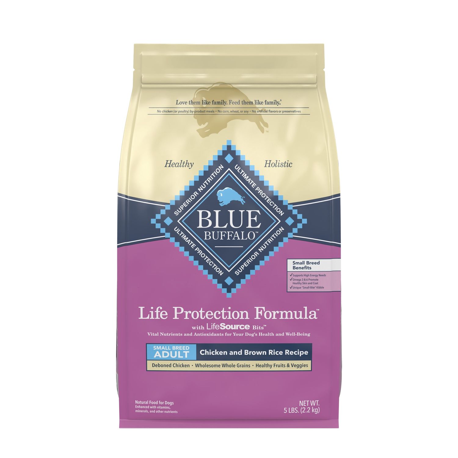Blue Buffalo Life Protection Formula Small Breed Chicken &amp; Brown Rice Dry Dog Food, Size: 5lb