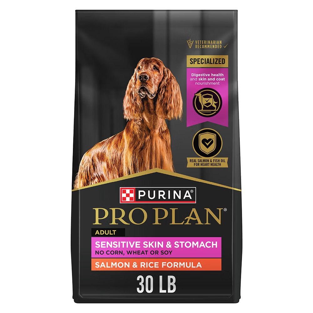 Pro Plan Adult Sensitive Skin &amp; Stomach Salmon &amp; Rice Formula Dry Dog Food, Size: 16lb