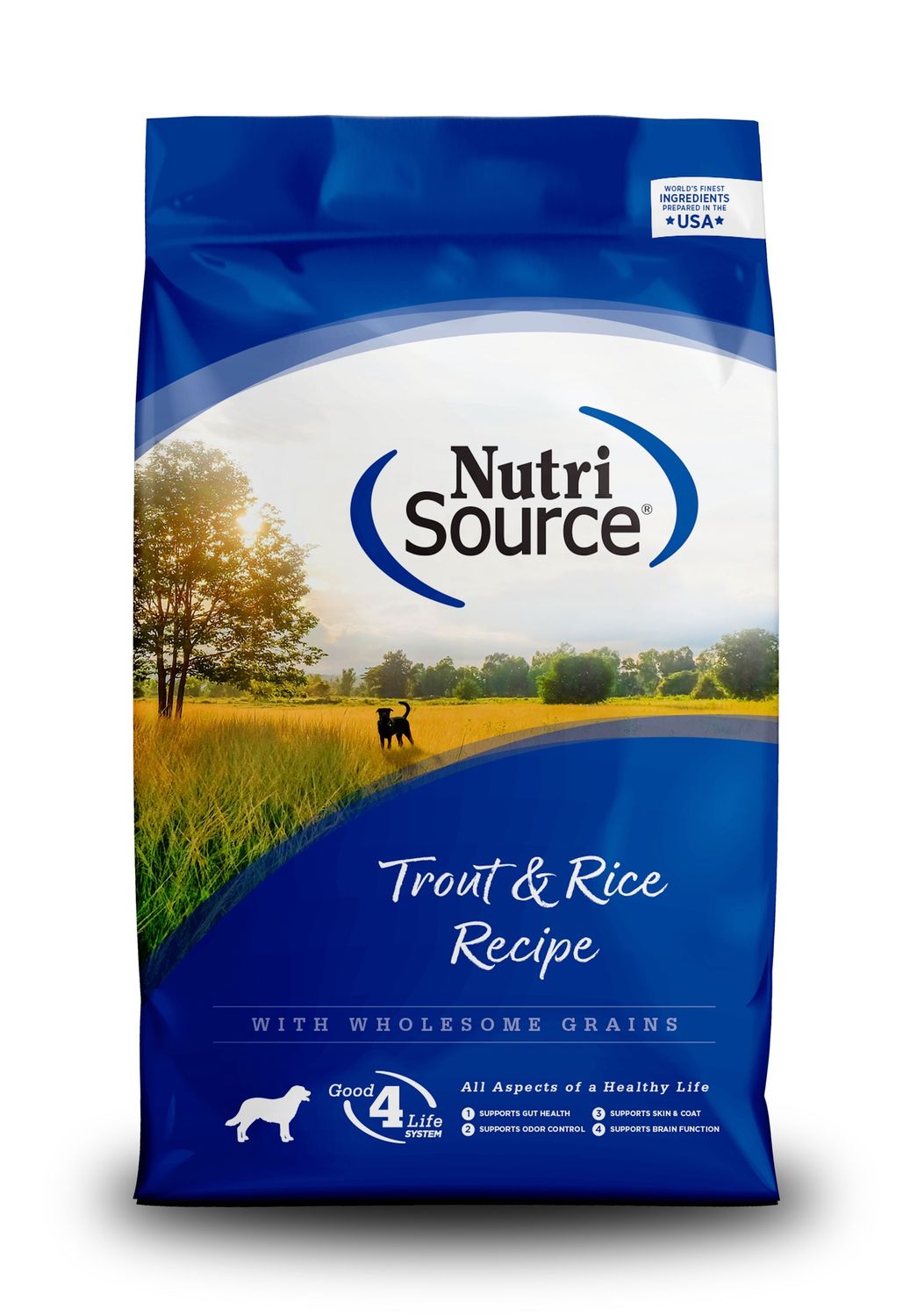 NutriSource Trout &amp; Rice Dry Dog Food, Size: 4LB