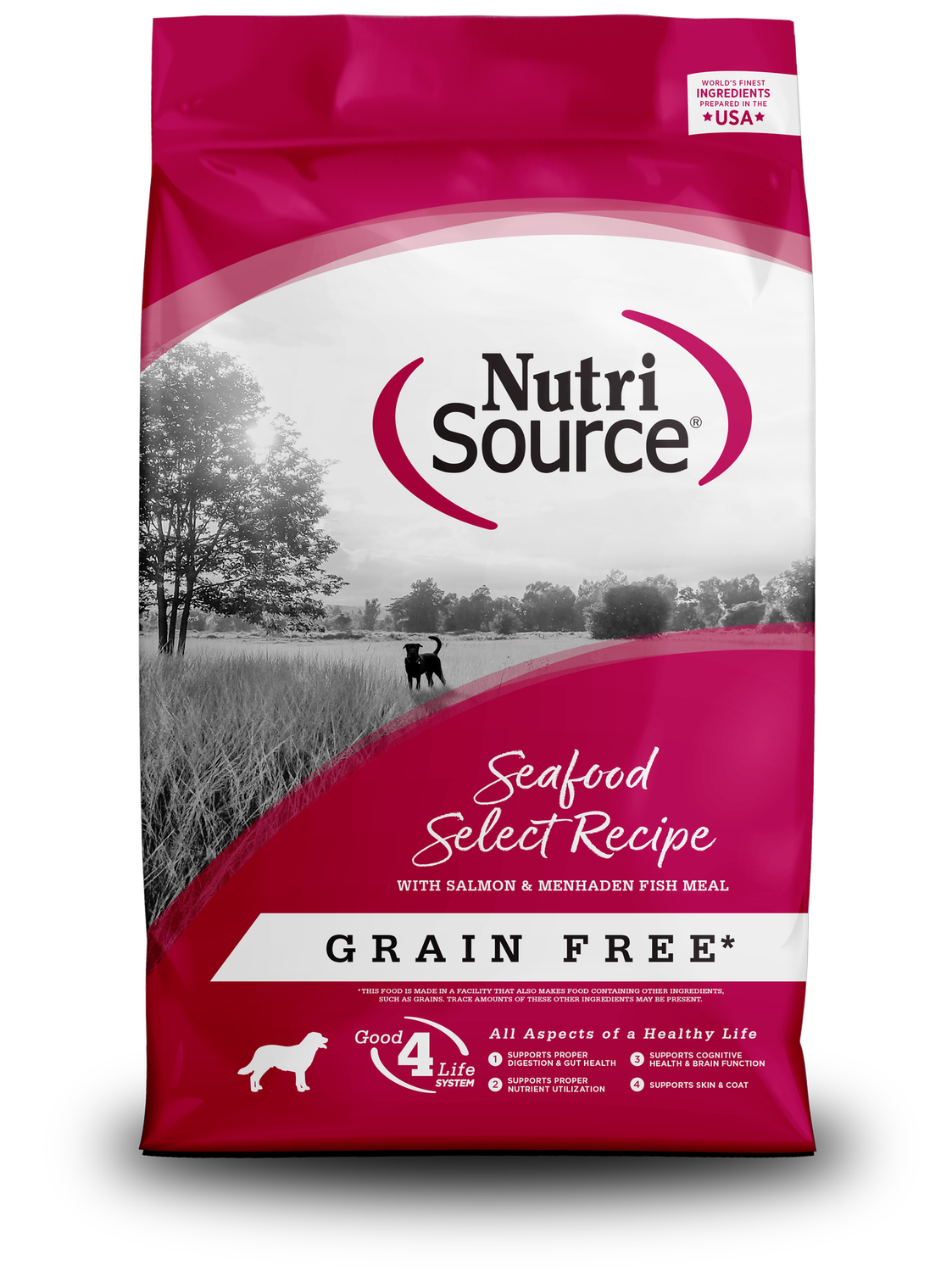 NutriSource Seafood Select Grain Free Dry Dog Food, Size: 4LB