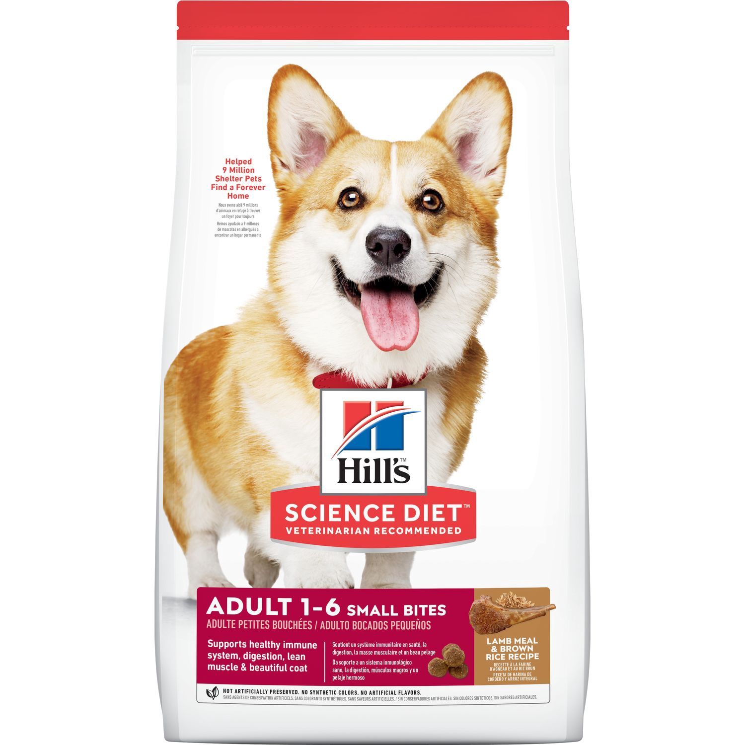 Hill's Science Diet Adult 1-6 Small Bites Lamb &amp; Rice Dog Food, Size: 4.5lb