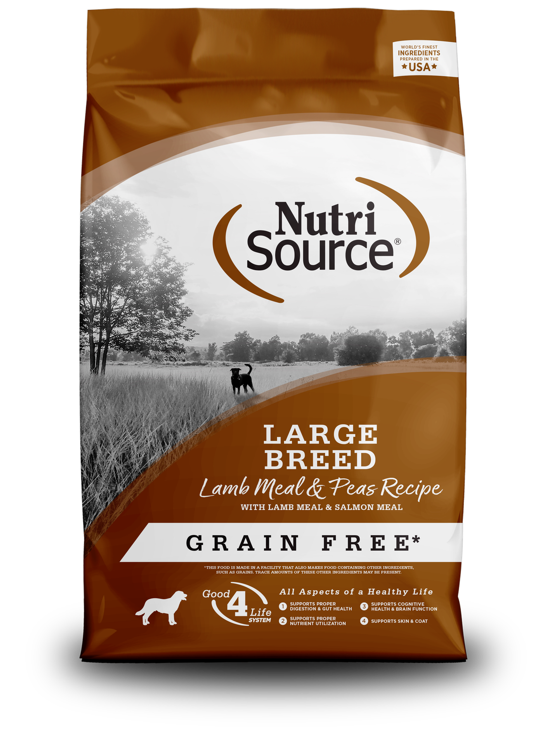 Nutrisource Large Breed Lamb &amp; Pea Grain Free Dry Dog Food, Size: 26LB