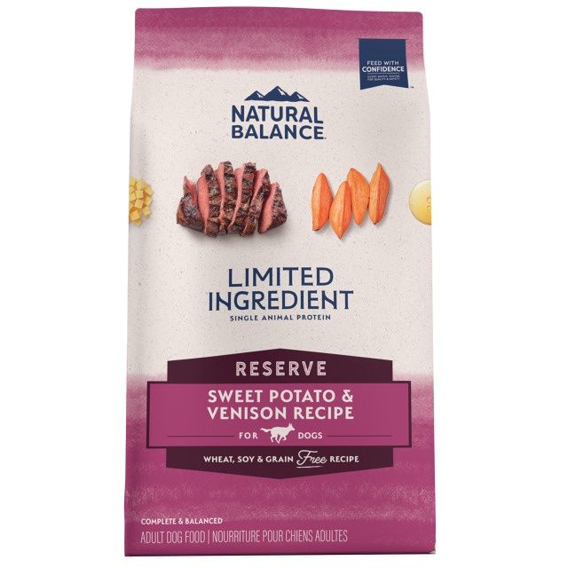Natural Balance Limited Ingredient Reserve Sweet Potato &amp; Venison Dry Dog Food, Size: 4lb