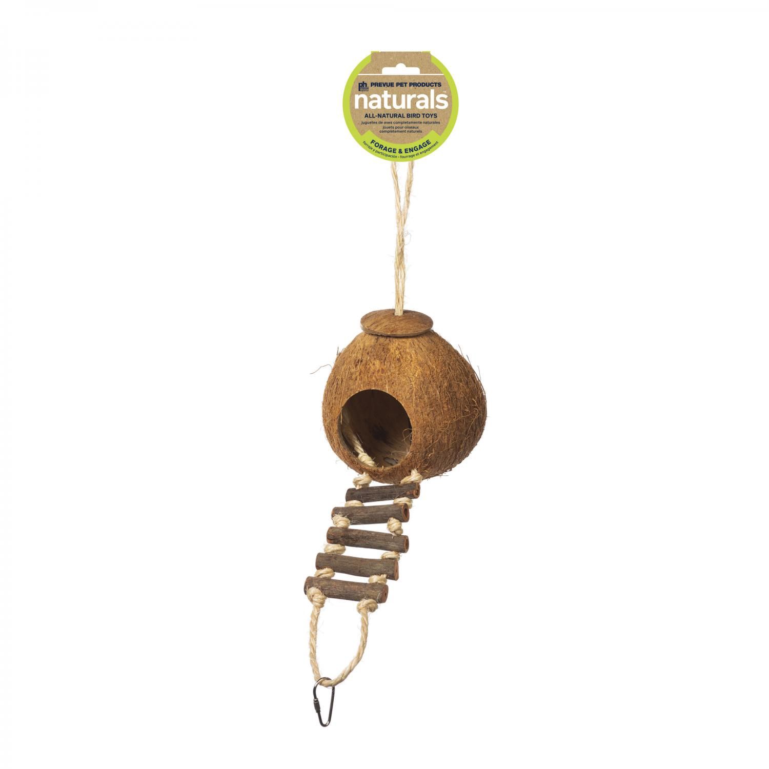 Prevue Pet Products Natural Coco Hideaway w/Bird Ladder