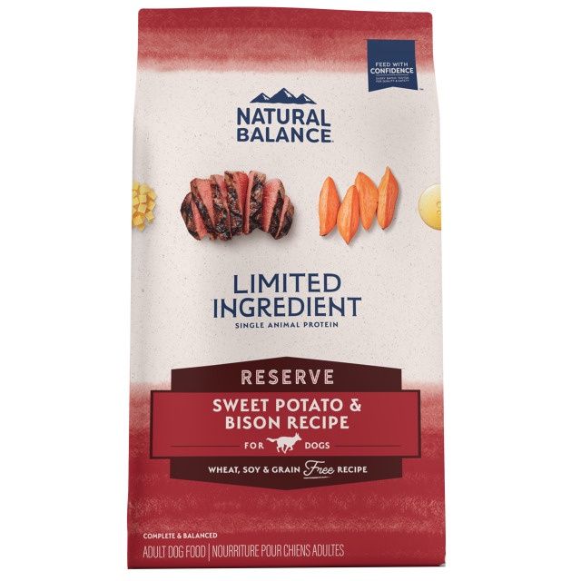 Natural Balance Limited Ingredient Reserve Sweet Potato &amp; Bison Dry Dog Food, Size: 4lb