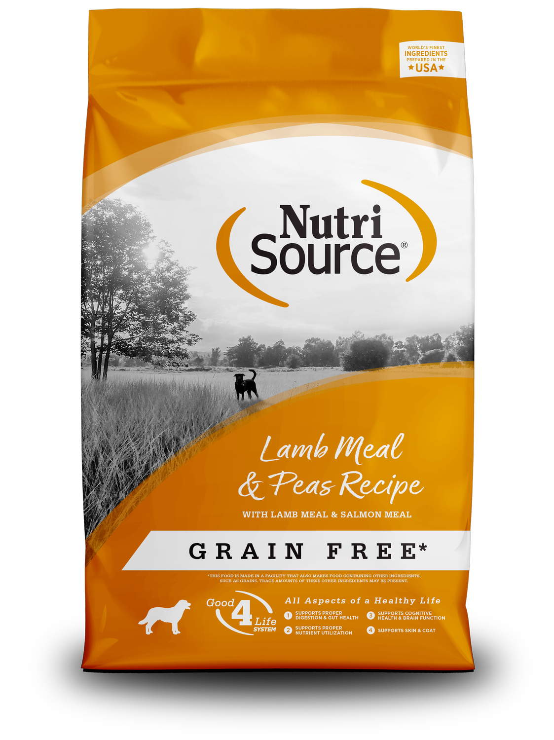 NutriSource Lamb Meal &amp; Peas Grain Free Dry Dog Food, Size: 4LB