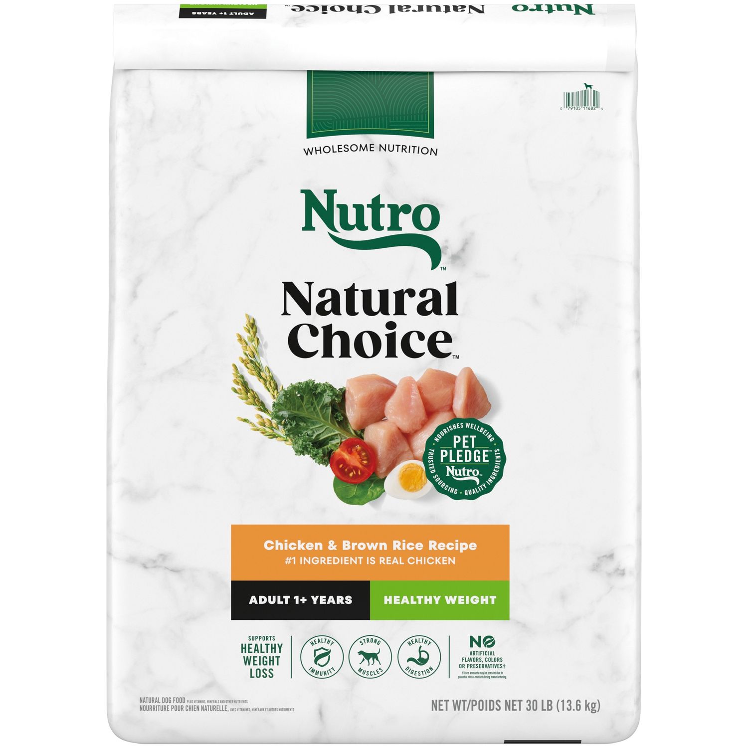 Nutro Natural Choice Chicken &amp; Brown Rice Weight Management Dry Dog Food, Size: 30lb