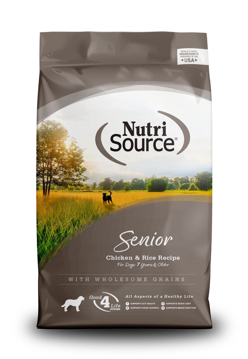 NutriSource Senior Chicken &amp; Rice Dry Dog Food, Size: 4LB