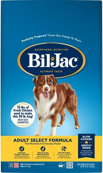 Bil Jac Adult Select Dry Dog Food, Size: 30lb