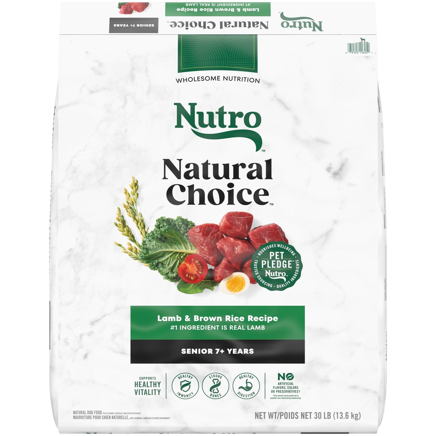 Nutro Natural Choice Lamb &amp; Brown Rice Senior Dry Dog Food, Size: 30lb