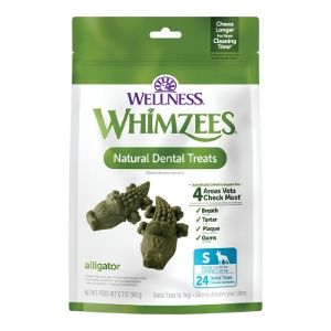 Whimzees Natural Dental Dog Treats Alligator 12.7oz., Package Size: 24 Count, Size: Small