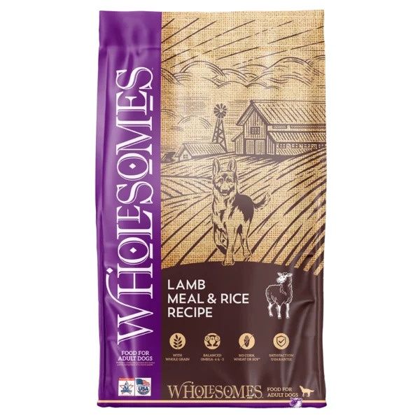 Wholesomes Lamb Meal &amp; Rice Dry Dog Food, Size: 40lb