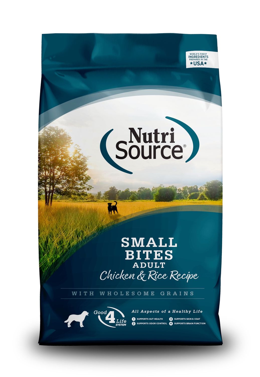 NutriSource Small Bites Chicken &amp; Rice Dry Adult Dog Food, Size: 4LB