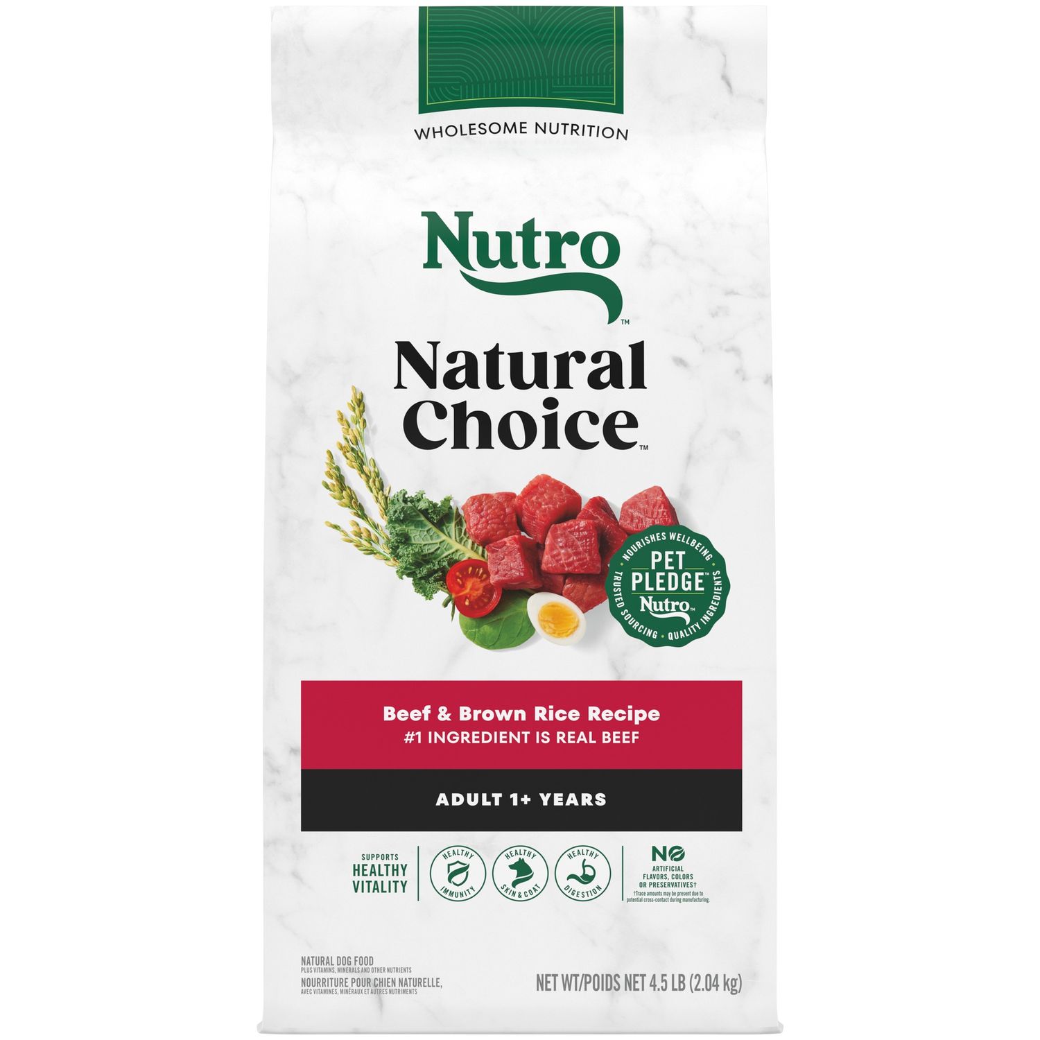 Nutro Natural Choice Beef &amp; Brown Rice Dry Dog Food, Size: 4.5lb