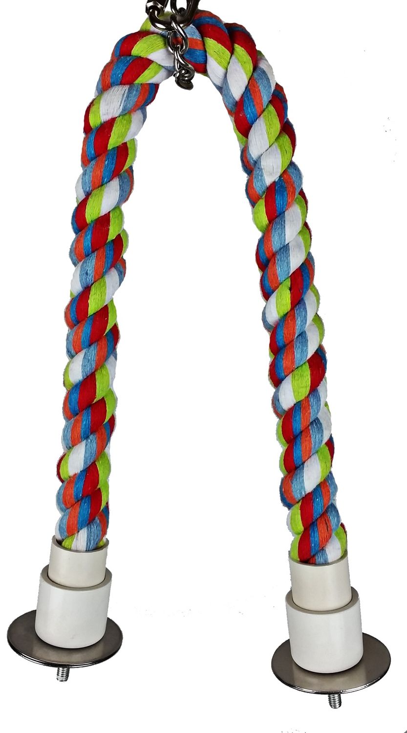 A&amp;E Cage Company Pet Bird Cotton Cable Perch, Size: Small 22" x 0.75"