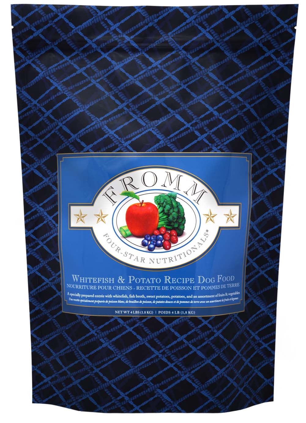 Fromm Four-Star Whitefish and Potato Dry Dog Food, Size: 4LB