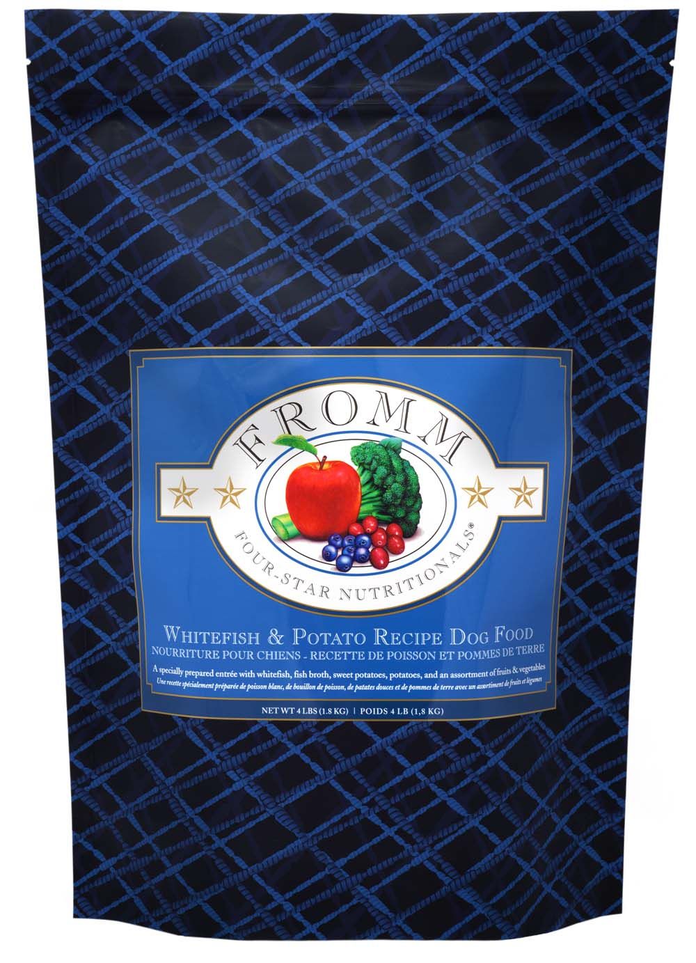 Fromm Four-Star Whitefish and Potato Dry Dog Food, Size: 4LB