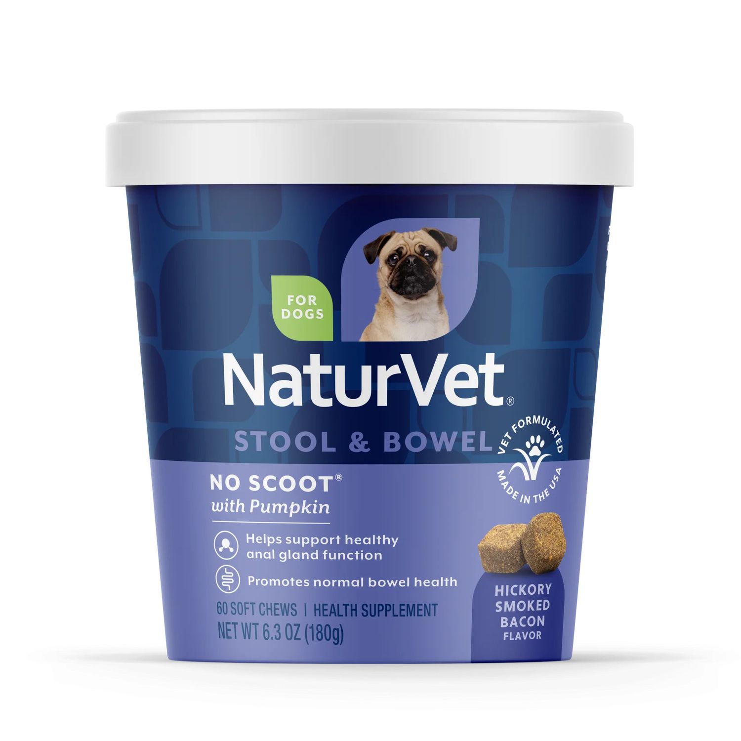 NaturVet No Scoot Supplement Soft Chews, Package Size: 60ct