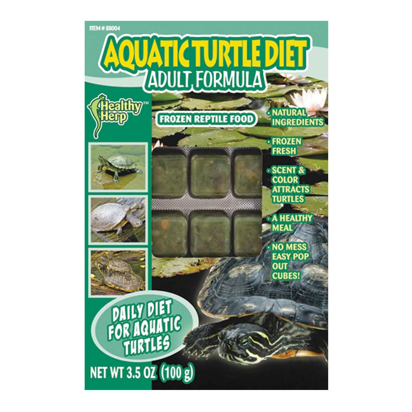 SanFrancisco Bay Healthy Herp Frozen Aquatic Turtle Food, Adult Formula, Package Size: 3.5oz