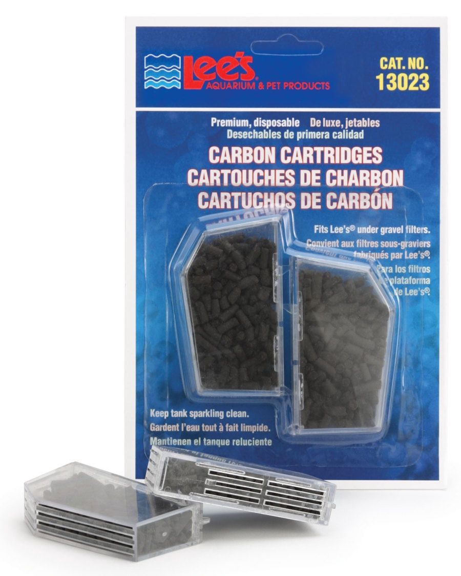 Lee's Aquarium &amp; Pet Products Premium Carbon Cartridges for Under Gravel Filters 2 pack