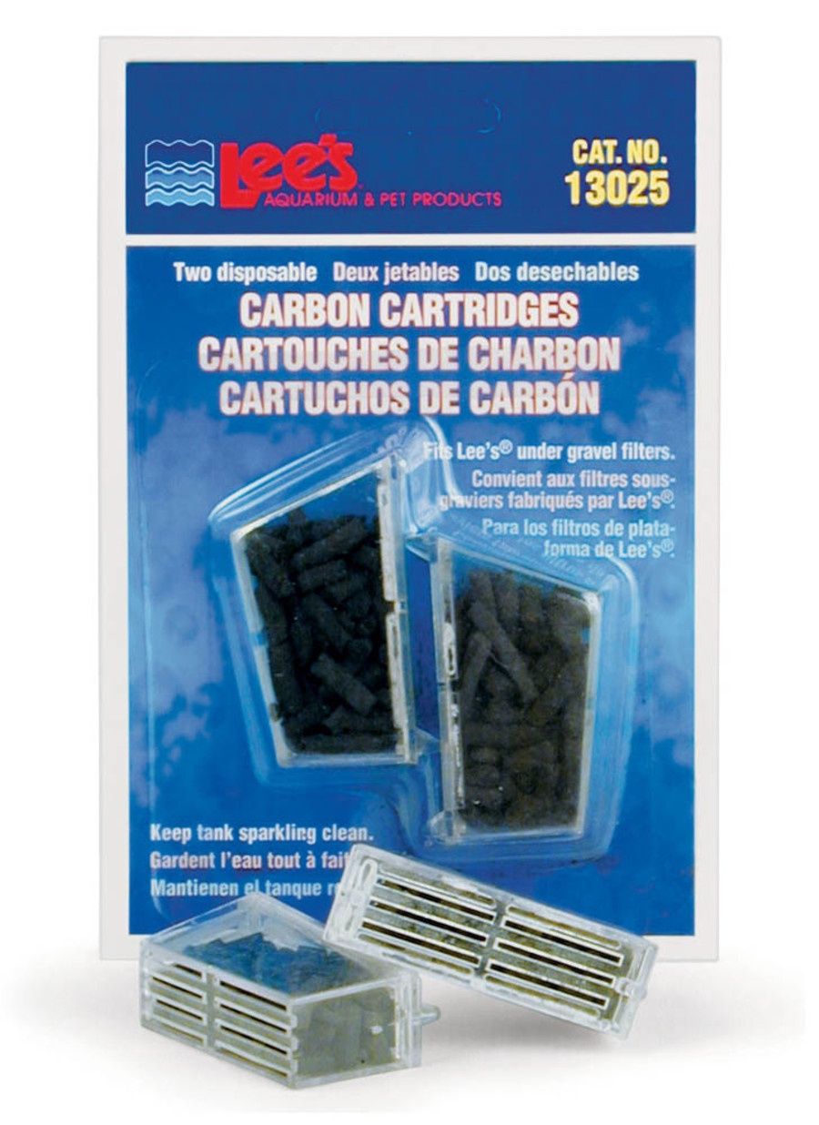 Lee's Aquarium &amp; Pet Products Carbon Cartridges for Under Gravel Filters 2 pack
