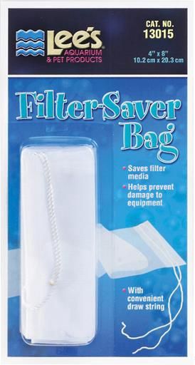 Lee's Aquarium &amp; Pet Products Filter Saver Bag 4" x 8"