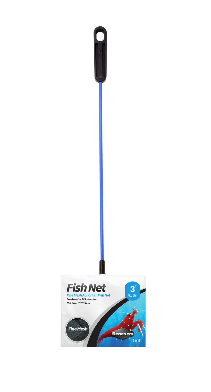 SeaChem Delicate Species Aquarium Fish Net, Size: Fine Mesh 3"Net/12"Handle