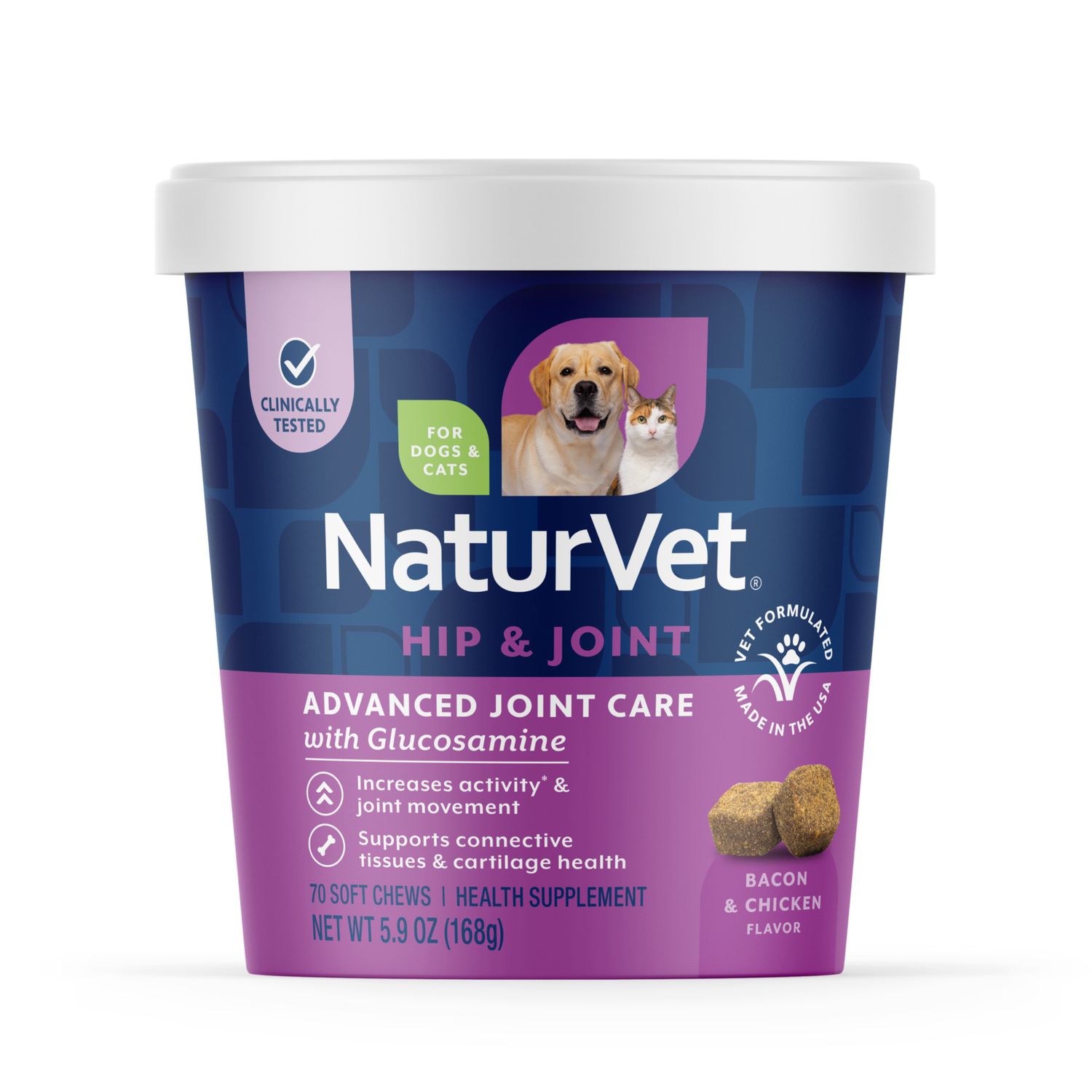 NaturVet Advanced Joint Care Soft Chews, Size: 70 Count