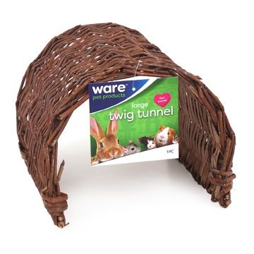 Ware Twig Tunnel Small Animal Hideout, Size: Large - 10"L x 8"W x 7"H