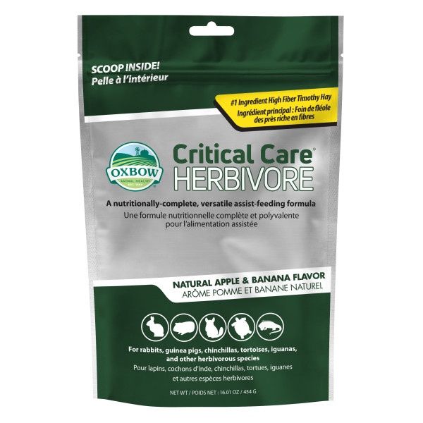 Oxbow Critical Care Herbivore, Formula: Apple-Banana, Size: 454g
