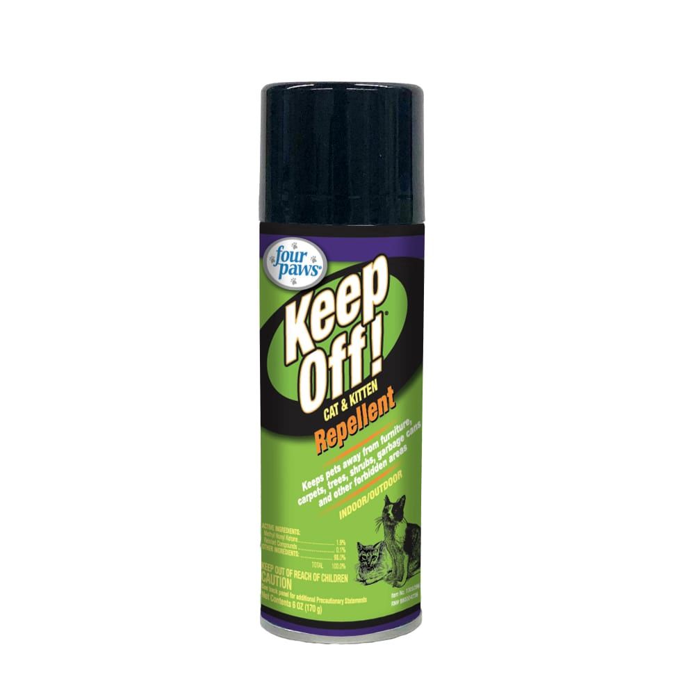 Four Paws Keep Off! Cat Repellent Spray Outdoors &amp; Indoor, Package Size: 6 oz.