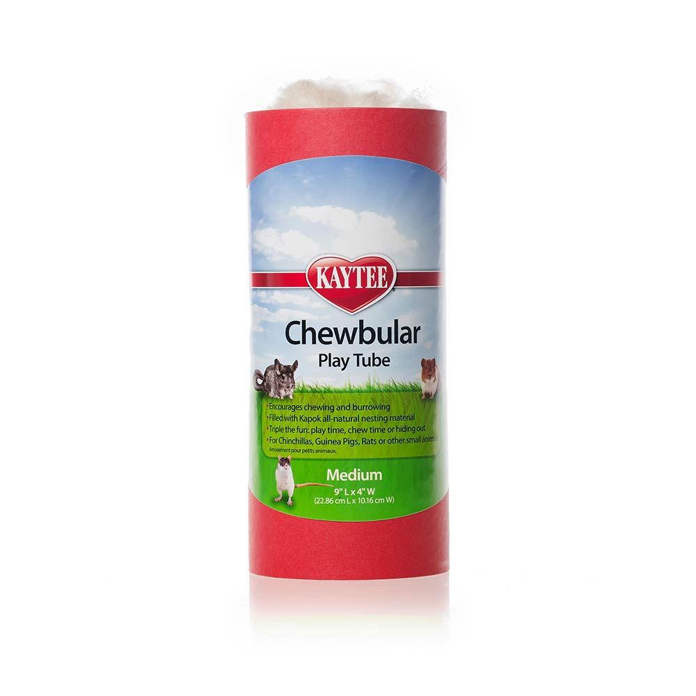 Kaytee Chewbular Play Tube Small Animal Hide-out, Size: Medium - 9" L x 4" Diam.