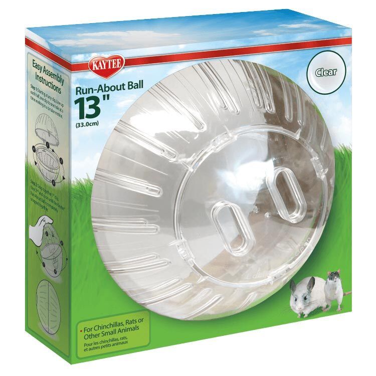 Kaytee Run-About Mega 13" Small Animal Exercise Ball, Color: Clear