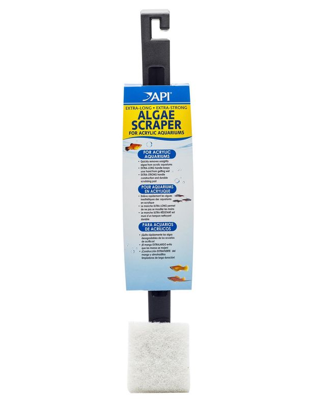 API Extra Long Extra Strong Algae Scraper for Acrylic Aquariums