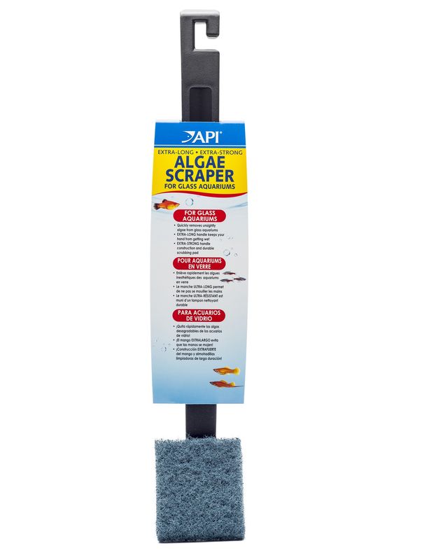 API Extra Long Extra Strong Algae Scraper for Glass Aquariums