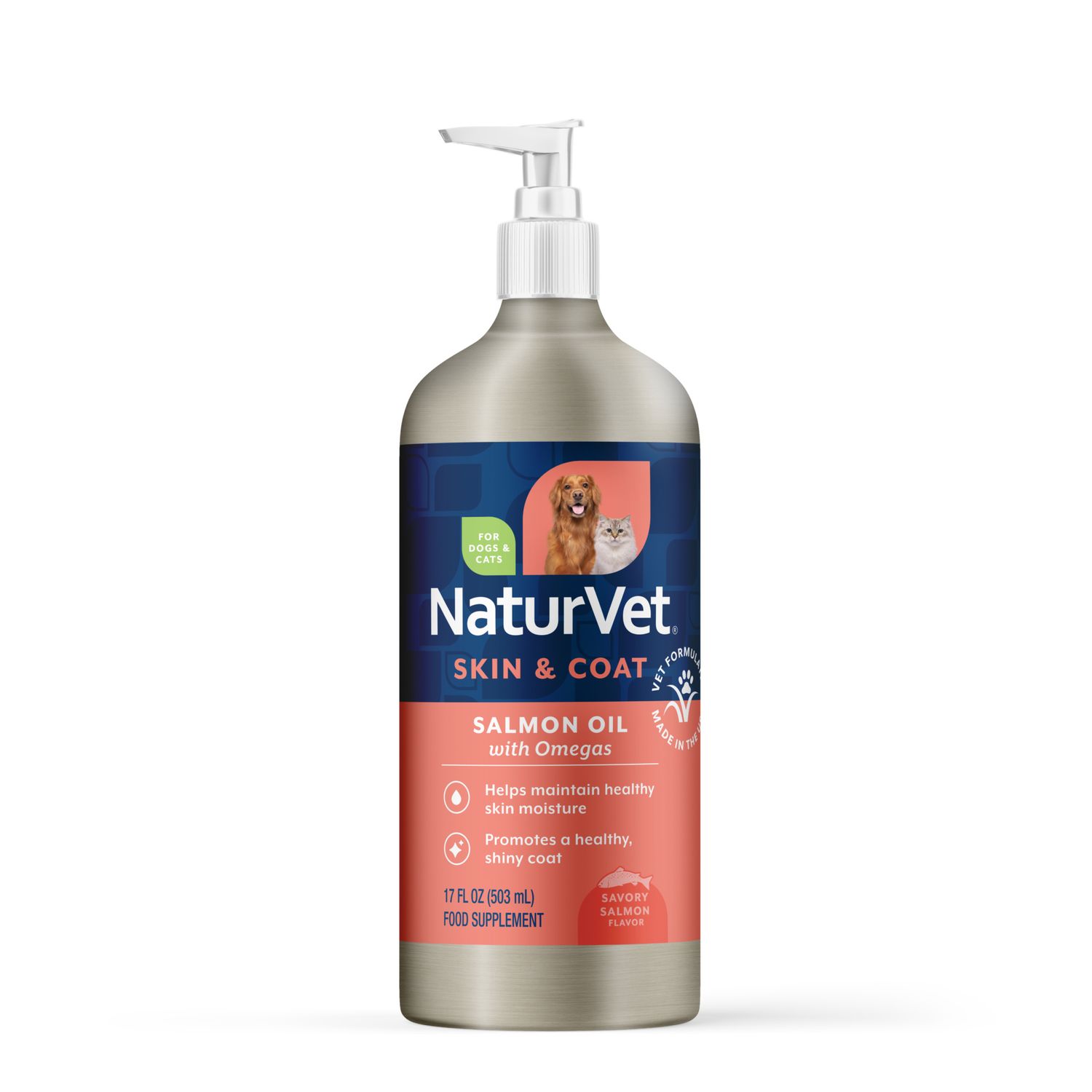 NaturVet Salmon Oil, Size: 17 fl oz