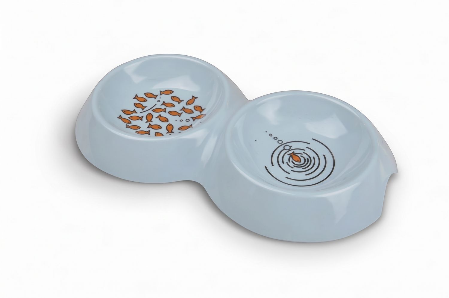 Van Ness Plastics EcoWare Bamboo Double Dish for Cats 16oz