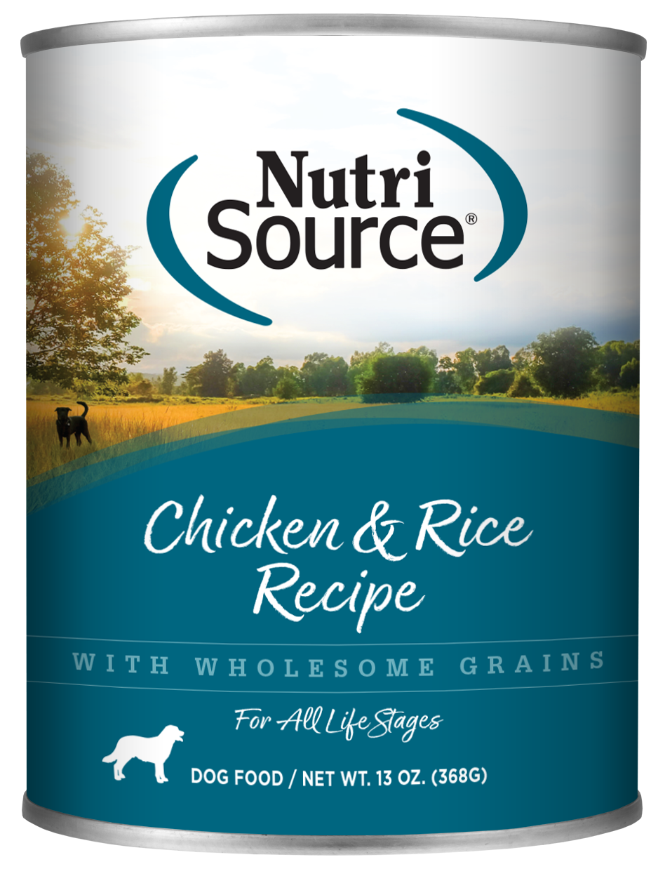NutriSource Chicken and Rice Wet Dog Food, Size: 12.3oz