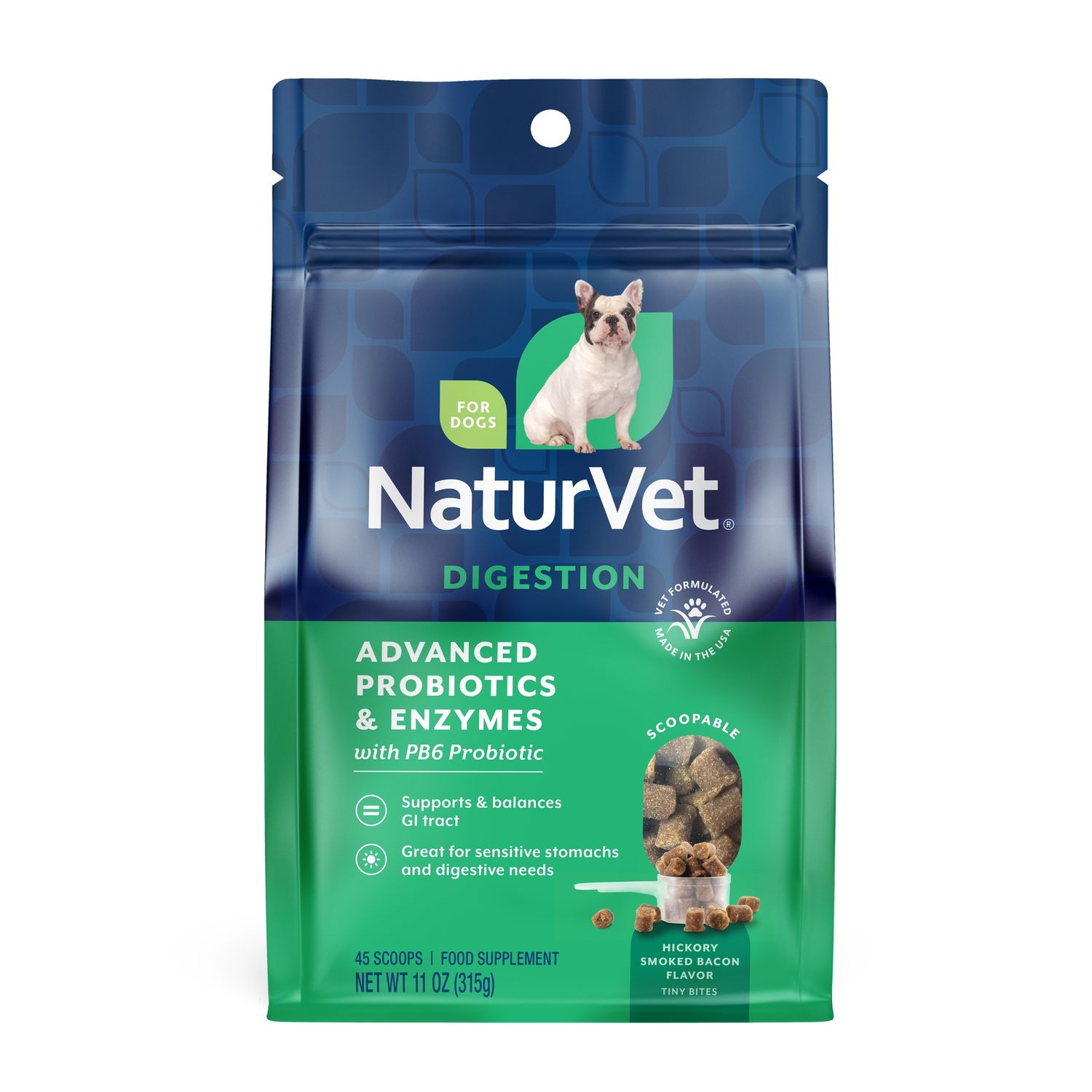 NaturVet Advanced Probiotics &amp; Enzymes Scoopable Tiny Bites, Size: 11oz