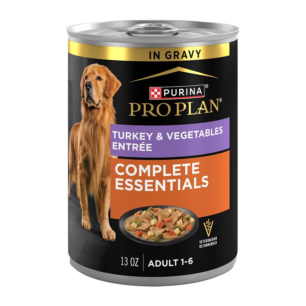 Pro Plan Adult Turkey &amp; Vegetables Entrée Slices In Gravy Wet Dog Food, Size: 13oz